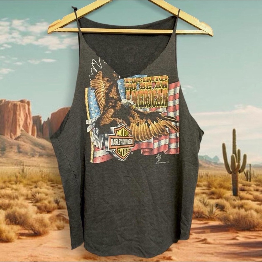 ⚡️Vintage 88’ Harley Davidson cut Tank⚡️